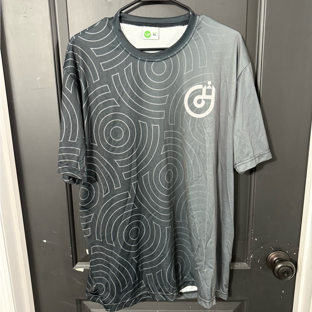 Calvin Hiemberg Disc Golf Gray Patterned Men's Shirt